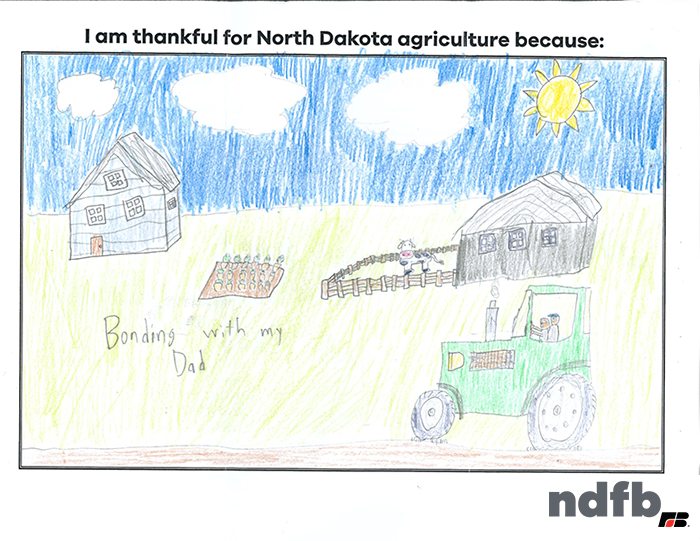 Fifth grade winner in 2020 NDFB Week drawing contest