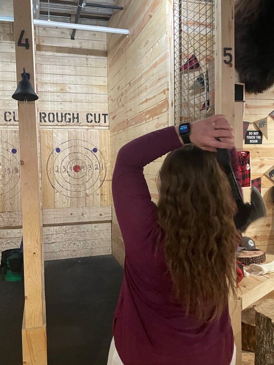 Getting ready to throw the axe!