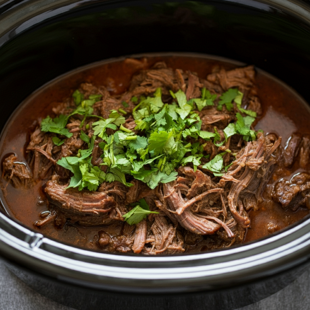 slow cooker beef barbacoa, Mexican inspired