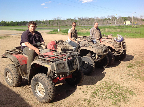 four-wheeling with dad