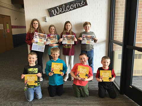 Cass County Farm Bureau donated books to the Page-Hope Elementary school