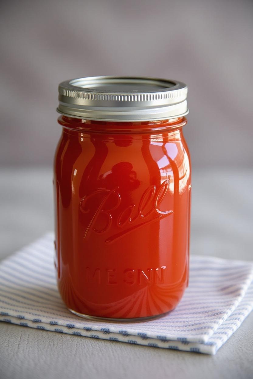 Roasted Cherry Tomato Sauce in a jar