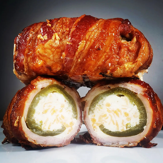 Smoked chicken jalapeno poppers