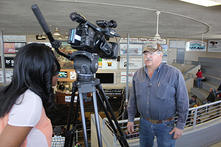 Morton County resident Doug Hille gets interviewed