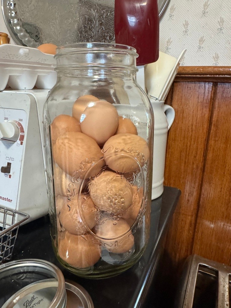 Eggs in a jar