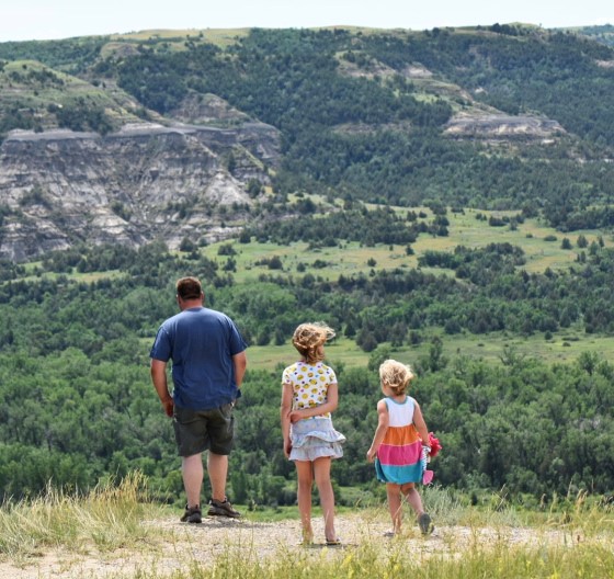 Kelli's family enjoying the Badlands of North Dakota