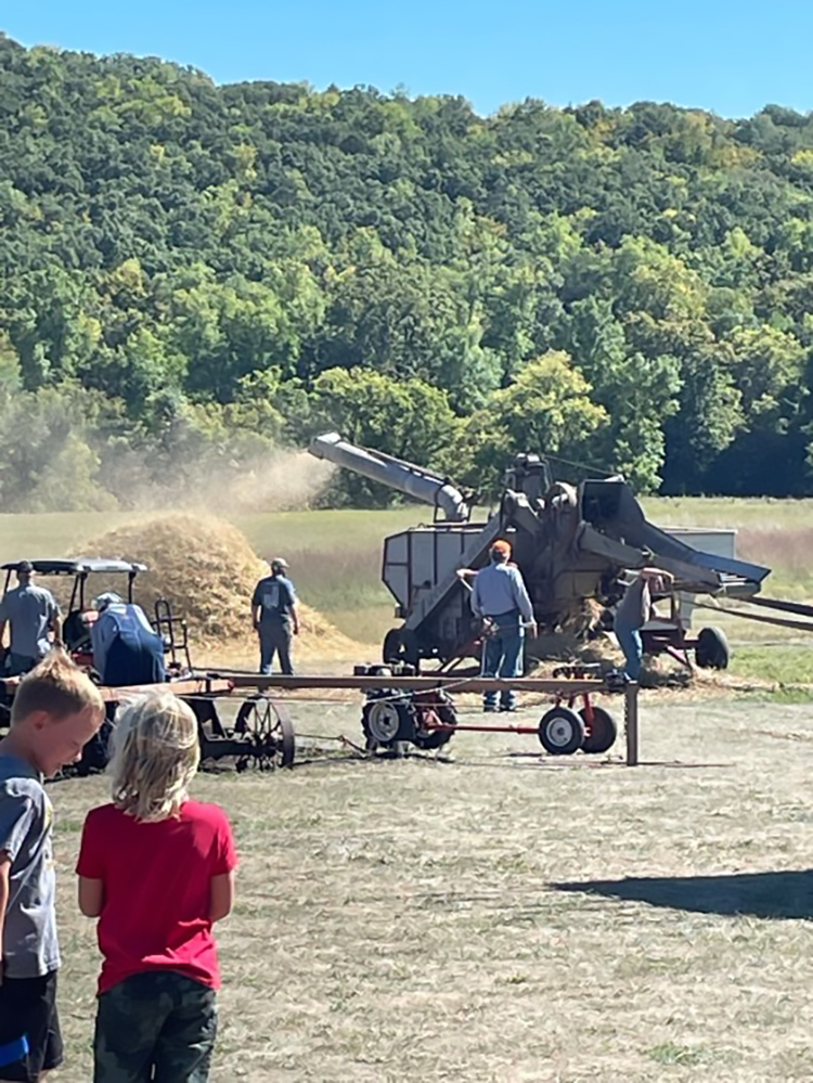 Fort Ransom threshing