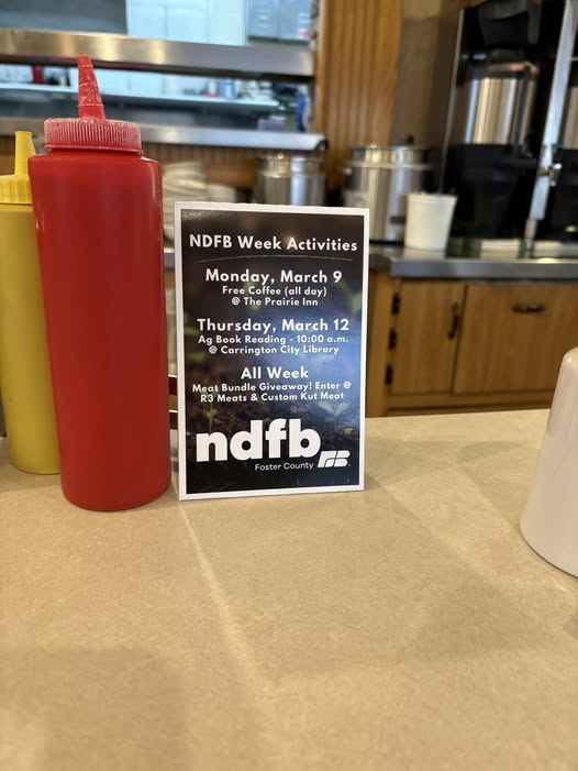 Foster County Farm Bureau sponsored free coffee and more during NDFB Week