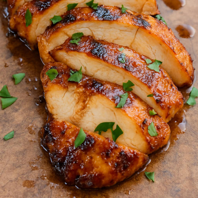 Grilled chicken with special marinade for the grill