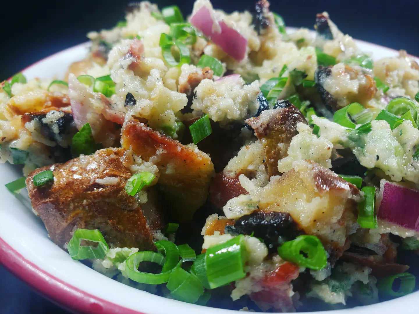 Grilled potato salad