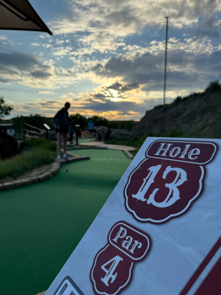 Mini golf at Medora, and lots of other attractions too