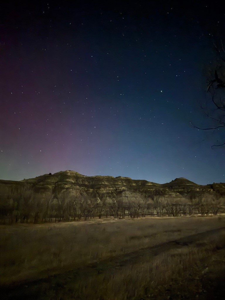 Night sky in the North Dakota Badlands