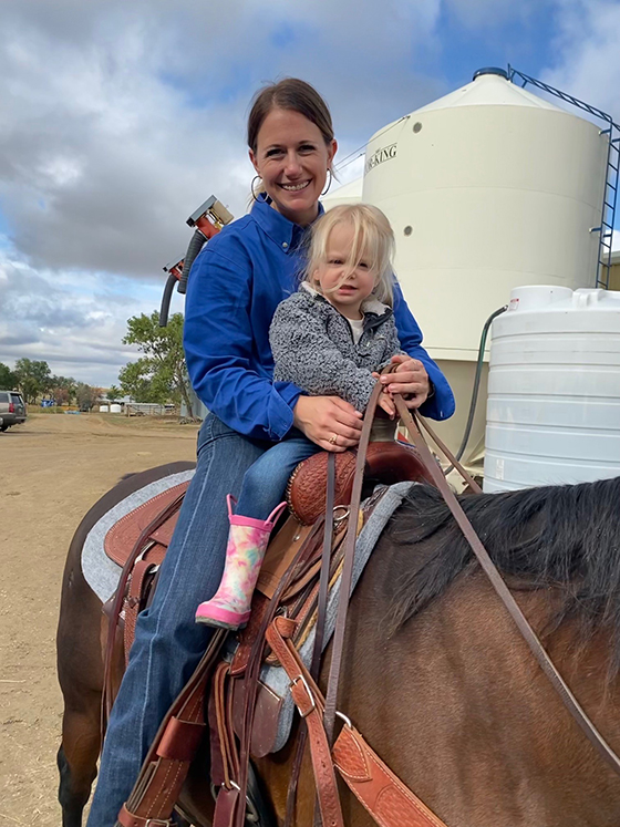 Me and my niece on horseback