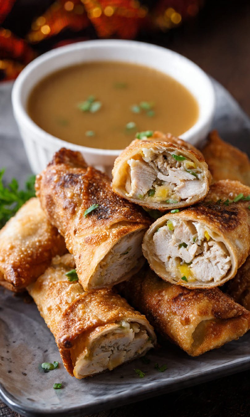 Thanksgiving egg rolls