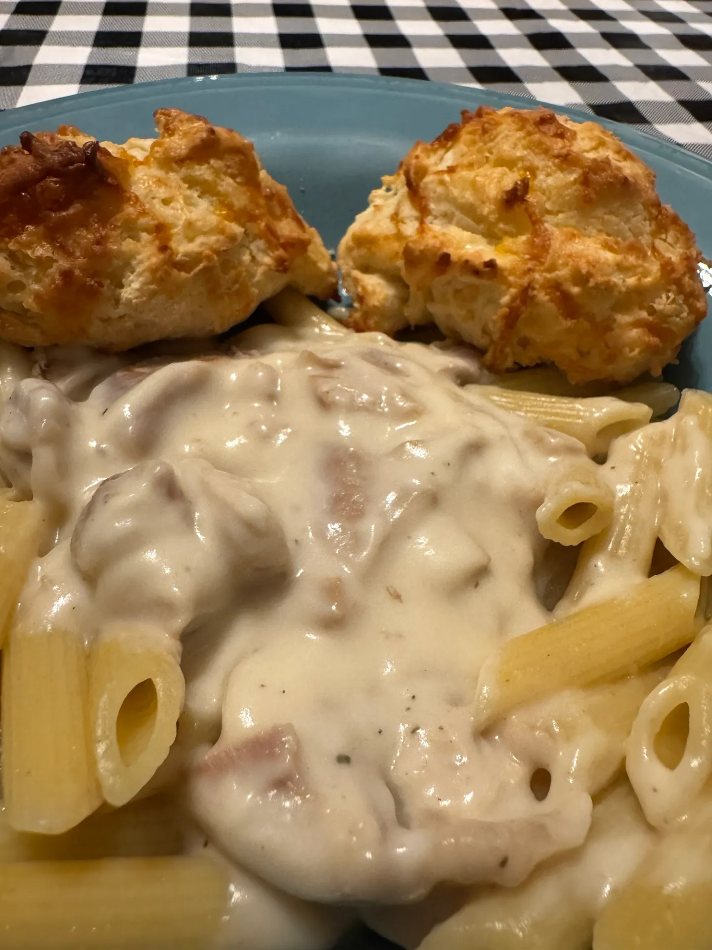 Turkey alfredo, tastes just like chicken! ;)