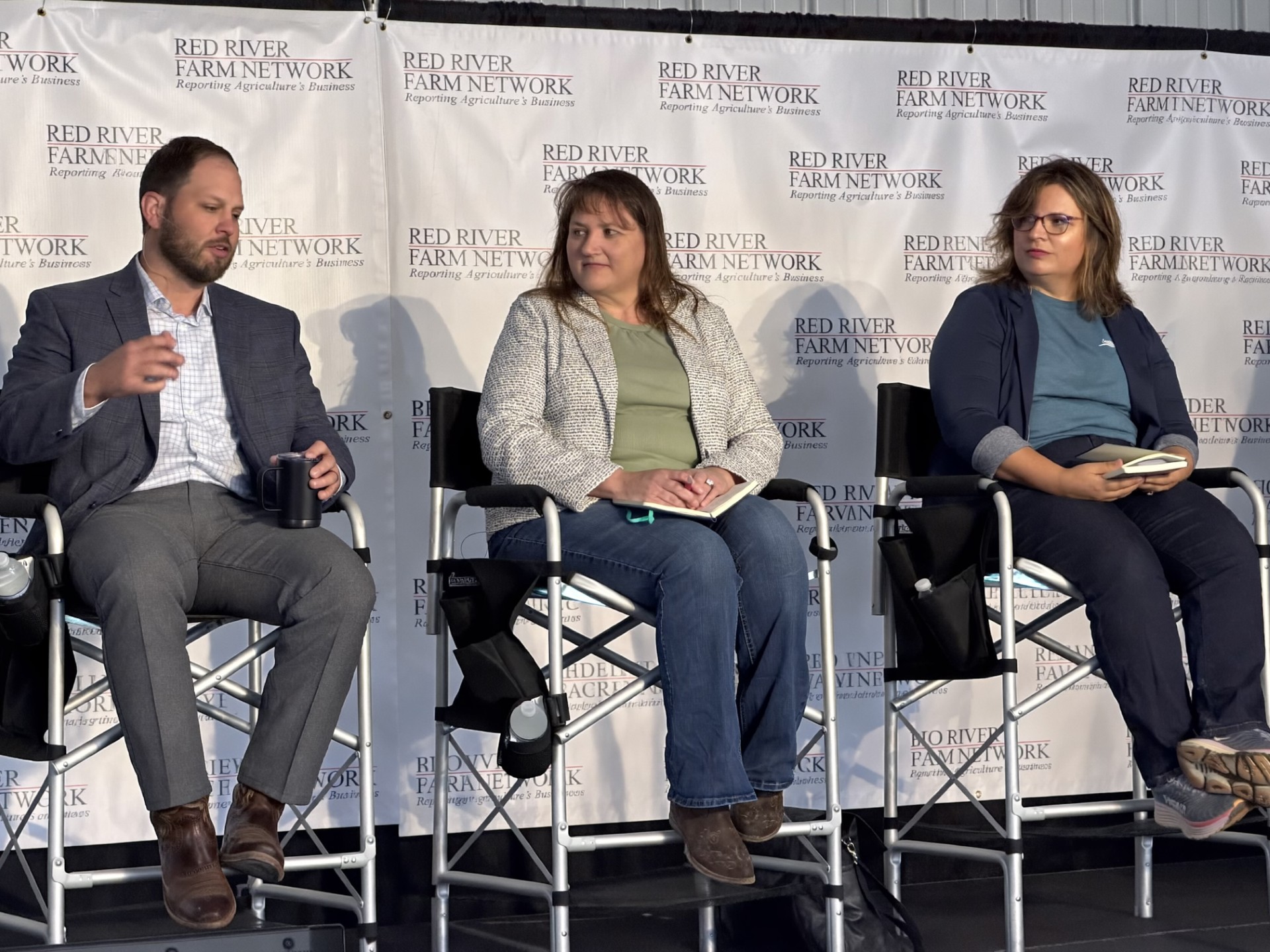 NDFB President Val Wagner (center) at Big Iron event in 2026