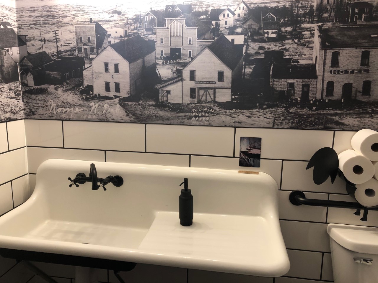 bathroom in Nome Schoolhouse