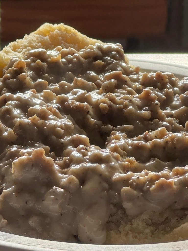 biscuits and gravy, a total comfort food, and so delicious