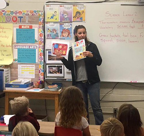 Visiting a classroom to share more about agriculture