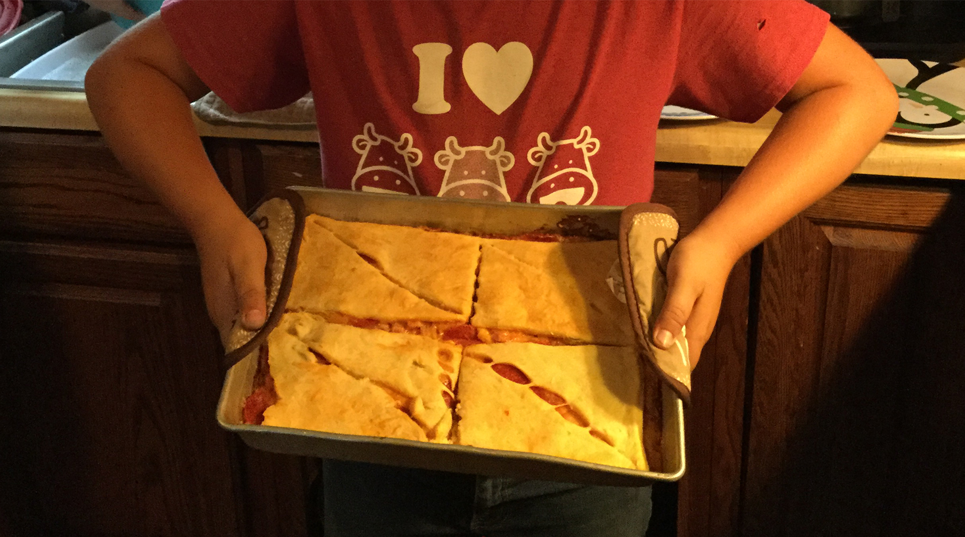 Crescent roll pizza 