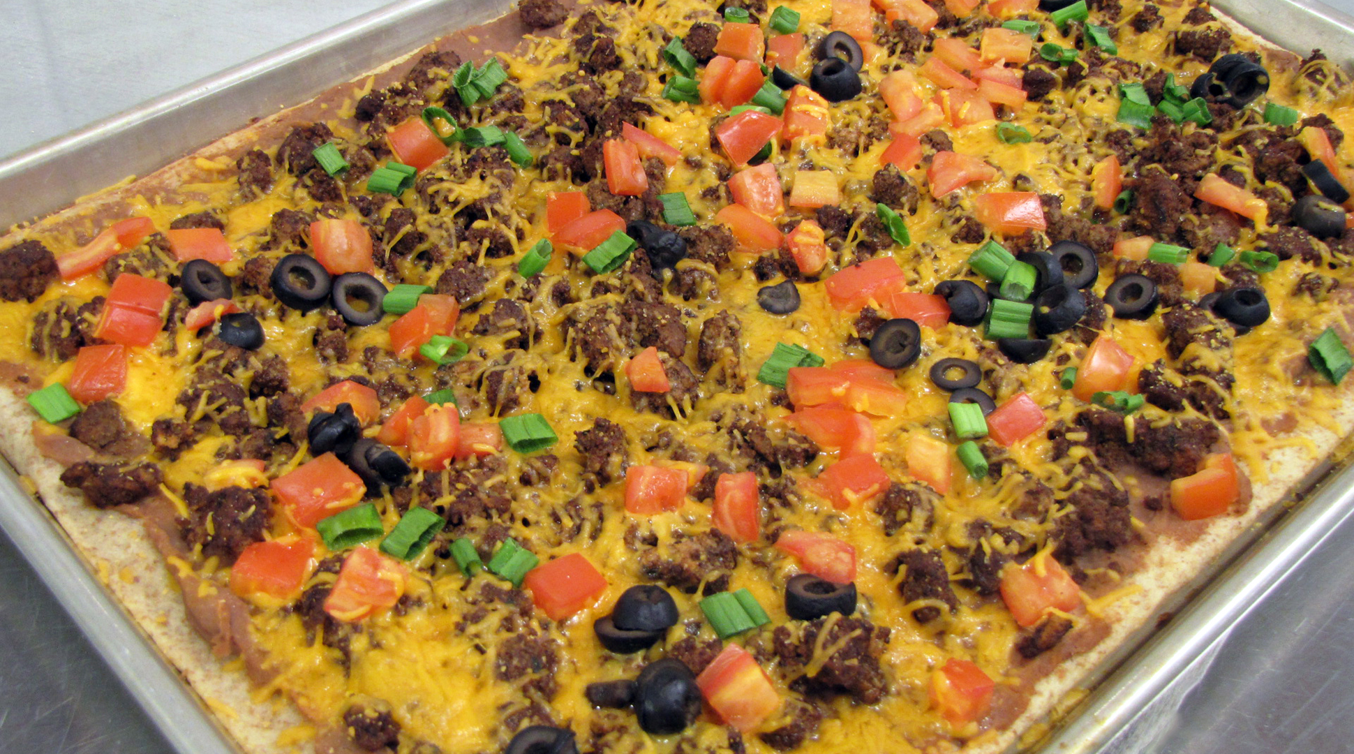 Fiesta taco pizza