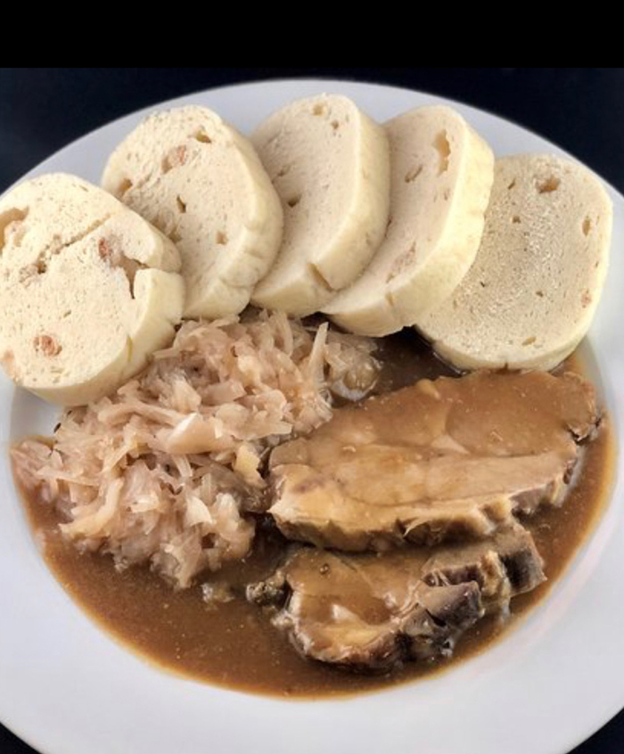 pork with sauerkraut and dumplings